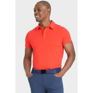 All in Motion Supima Cotton Polo shirt Orange Size XL